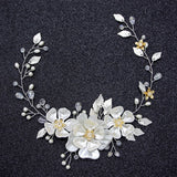 Crystal Bride Wedding Pearl Headbands Hair Vine Headdress Jewelry
