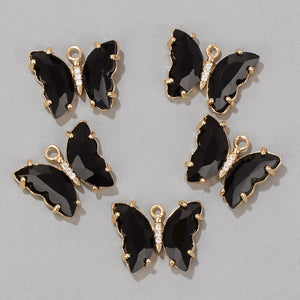 Austria Crystal Butterfly Charms Beads Pendant DIY Jewelry Making