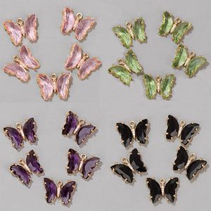 Austria Crystal Butterfly Charms Beads Pendant DIY Jewelry Making