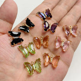 Austria Crystal Butterfly Charms Beads Pendant DIY Jewelry Making