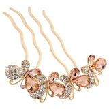 Crystal Butterfly Hair Clip Wedding Tiaras Bridal Headpieces
