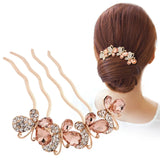 Crystal Butterfly Hair Clip Wedding Tiaras Bridal Headpieces