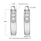 925 Silver Crystal CZ Tiny Clip Earrings for Women