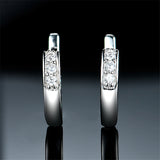 925 Silver Crystal CZ Tiny Clip Earrings for Women