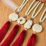Car Pendant Hanging Men Safe Driving Blessing Ornament Car Decor Tassel Pendant