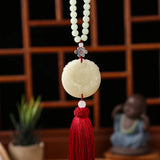 Car Pendant Hanging Men Safe Driving Blessing Ornament Car Decor Tassel Pendant