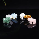 Crystal Elephant Ornament Tiger Eye Stone