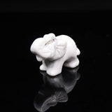 Crystal Elephant Ornament Tiger Eye Stone