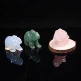 Crystal Elephant Ornament Tiger Eye Stone