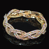 Crystal Charm Bracelets Women's Silver Plated Rhinestones Bracelet