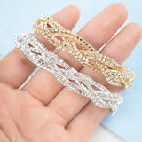 Crystal Charm Bracelets Women's Silver Plated Rhinestones Bracelet