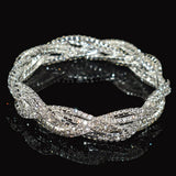 Crystal Charm Bracelets Women's Silver Plated Rhinestones Bracelet