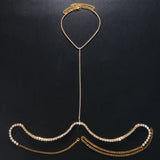 Curved Rhinestone Body Jewelry for Women