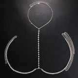 Rhinestone Chest Chain Bikini Harness Jewelry