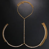 Rhinestone Chest Chain Bikini Harness Jewelry