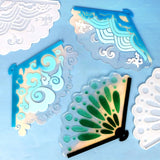 Chinese Style Fan Ornament Silicone Mold for Epoxy Resin DIY Crafts