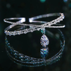 Crystal Choker Necklaces Rhinestone Water Drop Pendant Jewelry