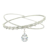 Crystal Choker Necklaces Rhinestone Water Drop Pendant Jewelry