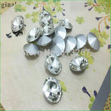 Crystal Clear Round Rivoli Glass Stone Bead 6-30mm