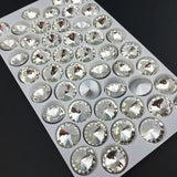 Crystal Clear Round Rivoli Glass Stone Bead 6-30mm