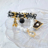 Crystal Clothing Hanging Pearls Brooches Bag Safety Pins Vintage