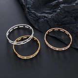Crystal Clover Stainless Steel Bracelet Lucky Bilezik for Women
