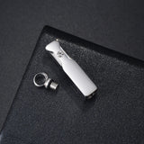 Cube Bar Stainless Steel Cremation Necklace for Ashes