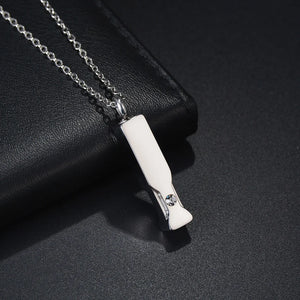 Cube Bar Stainless Steel Cremation Necklace for Ashes