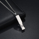 Cube Bar Stainless Steel Cremation Necklace for Ashes