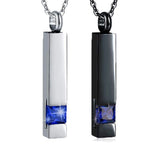 Crystal Cube Cremation Urn Jewelry Pendant Keepsake
