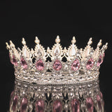 Crystal Crown Tiara Bridal Hair Accessories Rhinestone Crystal Round Crown