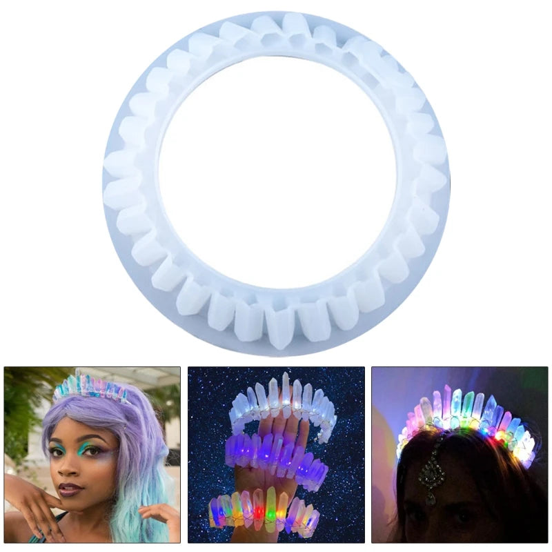 Crystal Crown Tiara Epoxy Resin Mold DIY Crafts Making