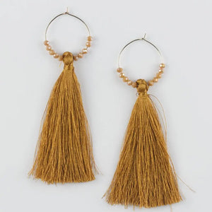 CZ Ring Tassel Earrings Crystal Jewelry Set