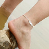 Crystal Name Anklet,Boho Beach Ankle Bracelets,Diamond Zircon Jewelry