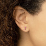 925 Sterling Silver Crystal Dangle Stud Earrings for Women Party Wedding