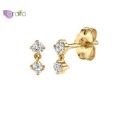 925 Sterling Silver Crystal Dangle Stud Earrings for Women Party Wedding