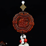 Crystal Double Tassel Pendant Rearview Mirror Hanging Ornament