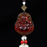 Crystal Double Tassel Pendant Rearview Mirror Hanging Ornament