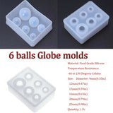 Crystal Drop Gel Silicone Ball Molds Epoxy Resin Beads Necklace Mold