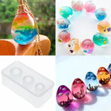 Crystal Drop Gel Silicone Ball Molds Epoxy Resin Beads Necklace Mold