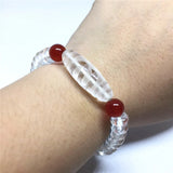 Vintage Style Crystal Dzi Beads Bracelet Money Hook