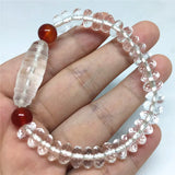 Vintage Style Crystal Dzi Beads Bracelet Money Hook