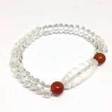 Vintage Style Crystal Dzi Beads Bracelet Money Hook