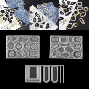 Crystal Earring Pedants Silicone Molds DIY Jewelry Making Craft Tools