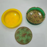 Epoxy Coaster Cup Pad Resin Mold Potleaf Ashtray Silicone Mould