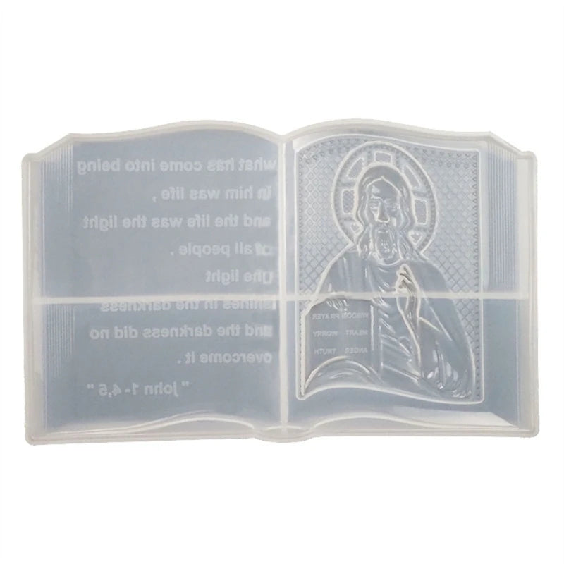 Crystal Epoxy Mold Bible Book Buddhist Sutra Heart Sutra Pendant Jewelry
