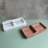 Crystal Epoxy Mold Double Square Tray Mold Fruit Storage Plate Decoration Mold