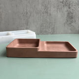 Crystal Epoxy Mold Double Square Tray Mold Fruit Storage Plate Decoration Mold