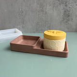Crystal Epoxy Mold Double Square Tray Mold Fruit Storage Plate Decoration Mold