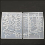 Rose Leaf Mirror Silicone Mould for Crystal Epoxy Decoration